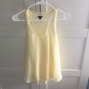 Ann Taylor Lemon Chiffon Racer Back Tank